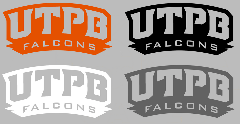 UTPB Falcons Team Name Logo Premium DieCut Vinyl Decal PICK COLOR & SIZE