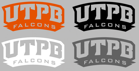 UTPB Falcons Team Name Logo Premium DieCut Vinyl Decal PICK COLOR & SIZE