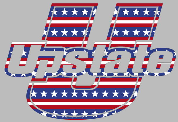 USC Upstate Spartans Team Logo Stars & Stripes USA American Flag Vinyl Decal PICK SIZE