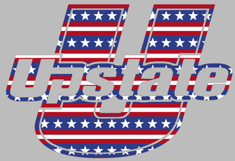 USC Upstate Spartans Team Logo Stars & Stripes USA American Flag Vinyl Decal PICK SIZE
