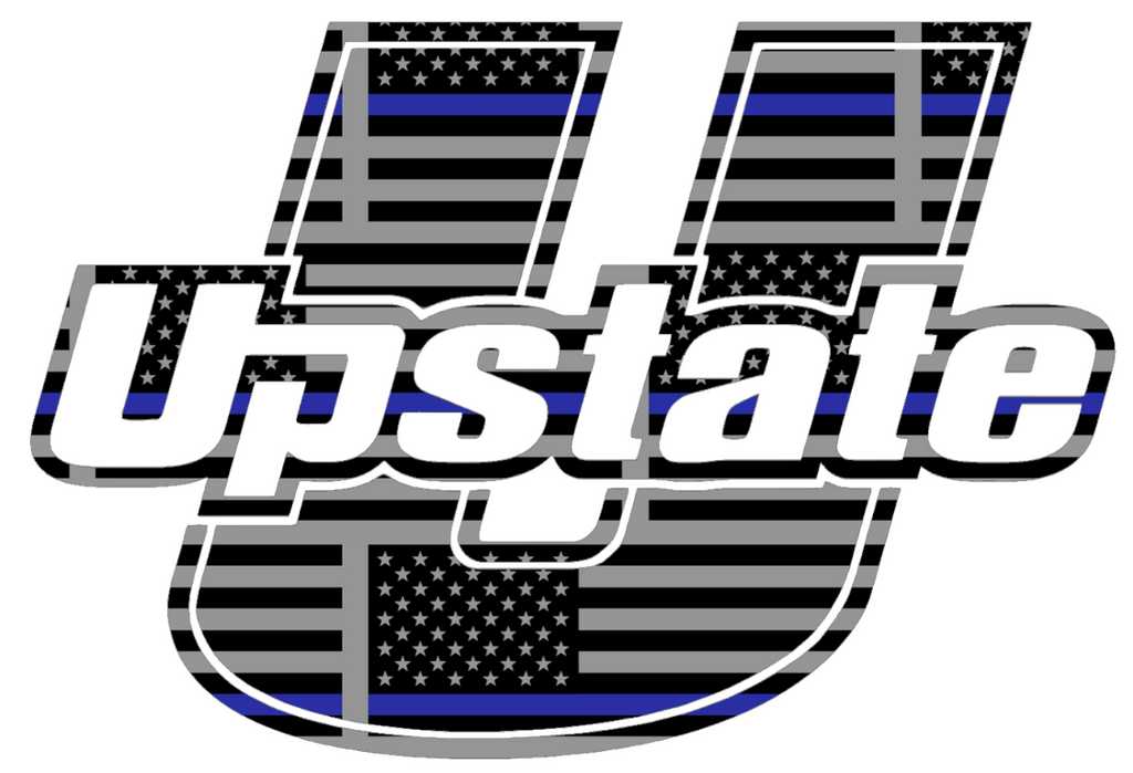 USC Upstate Spartans Team Logo Thin Blue Line American Flag Premium DieCut Vinyl Decal PICK SIZE