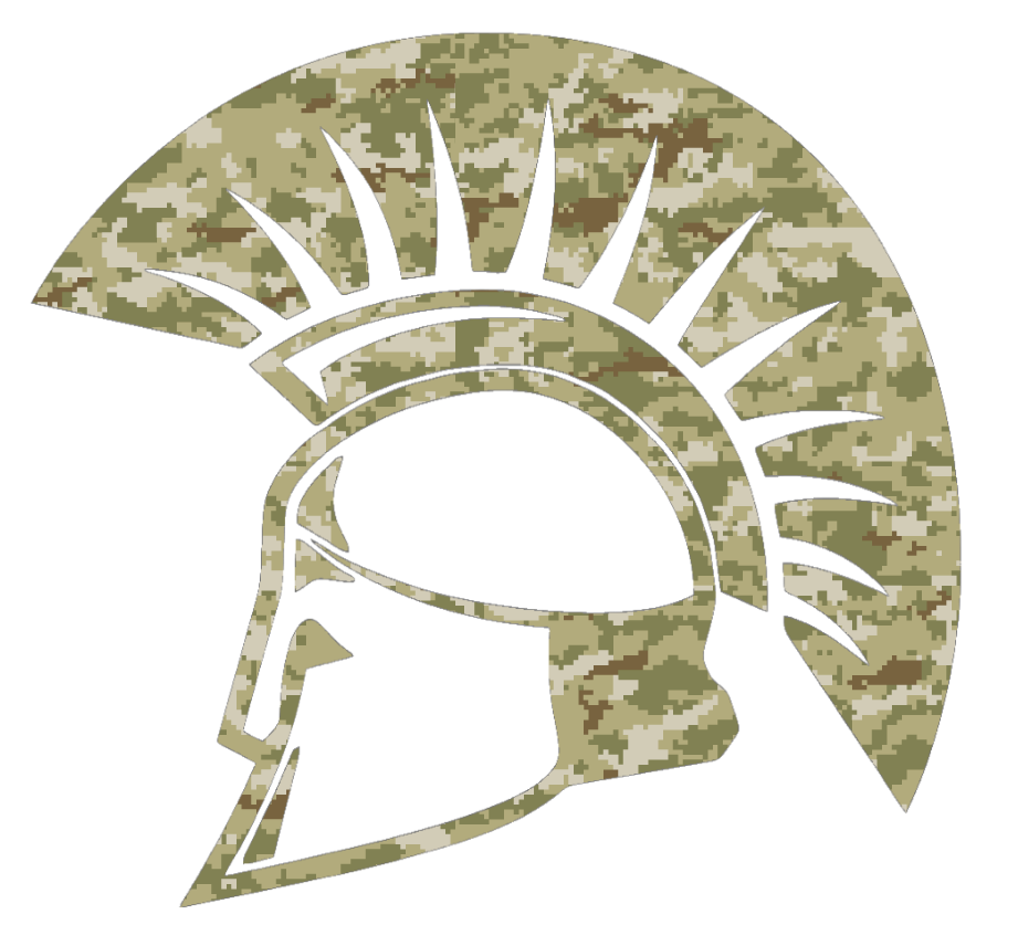 USC Upstate Spartans Mascot Logo Salute to Service Camouflage Camo Vinyl Decal PICK SIZE