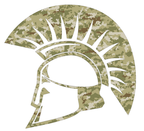 USC Upstate Spartans Mascot Logo Salute to Service Camouflage Camo Vinyl Decal PICK SIZE