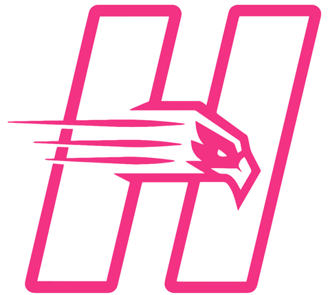 Hartford Hawks HOT PINK Team Logo Premium DieCut Vinyl Decal PICK SIZE