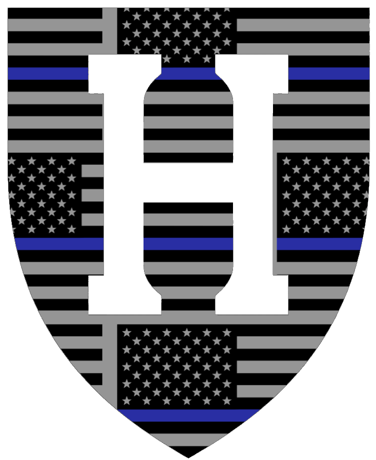 Harvard Crimson Team Logo Thin Blue Line American Flag Premium DieCut Vinyl Decal PICK SIZE
