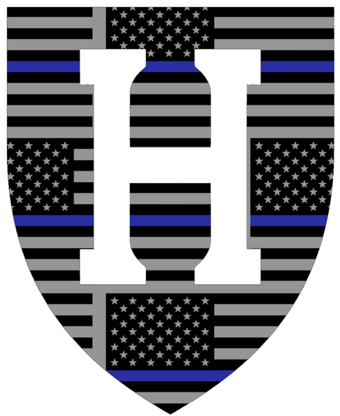 Harvard Crimson Team Logo Thin Blue Line American Flag Premium DieCut Vinyl Decal PICK SIZE