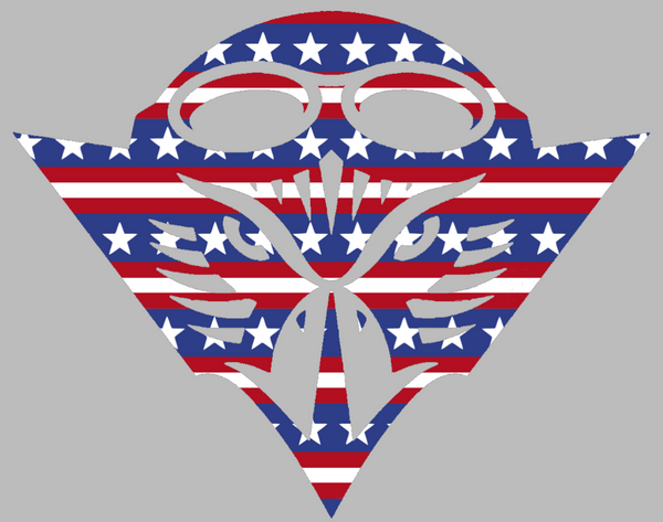 UT Martin Skyhawks Team Logo Stars & Stripes USA American Flag Vinyl Decal PICK SIZE