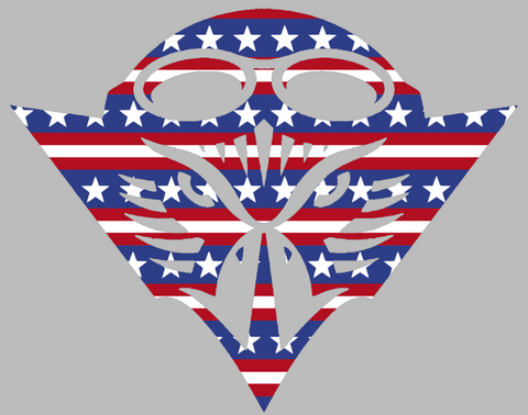 UT Martin Skyhawks Team Logo Stars & Stripes USA American Flag Vinyl Decal PICK SIZE