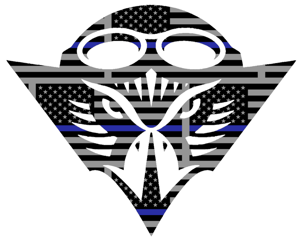 UT Martin Skyhawks Team Logo Thin Blue Line American Flag Premium DieCut Vinyl Decal PICK SIZE