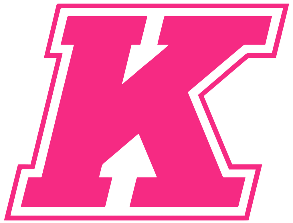 Kent State Golden Flashes HOT PINK K Logo Premium DieCut Vinyl Decal PICK SIZE