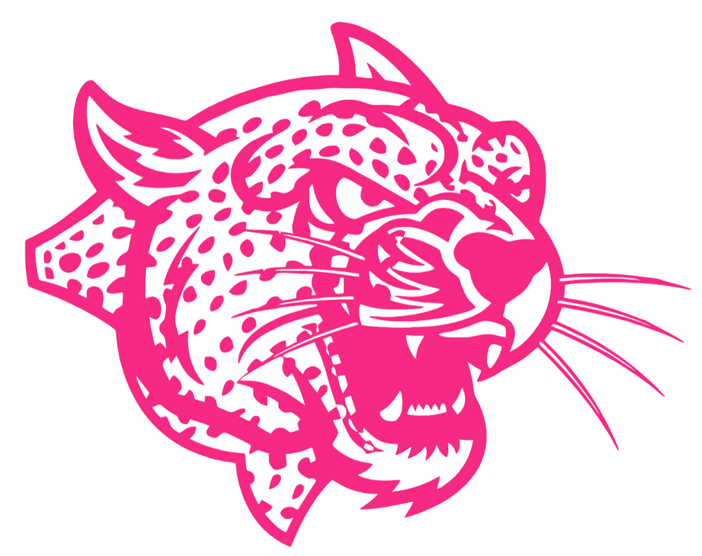 Lafayette Leopards HOT PINK Team Logo Premium DieCut Vinyl Decal PICK SIZE