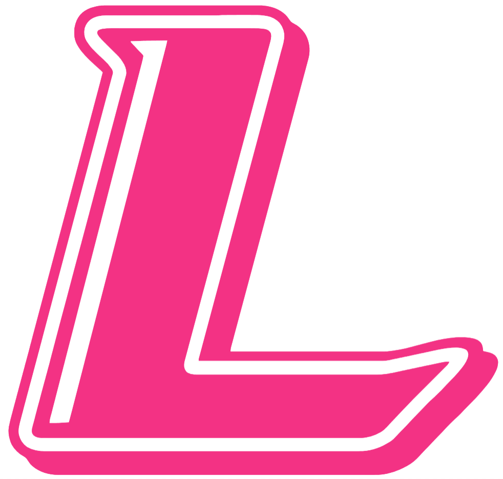 Le Moyne Dolphins HOT PINK L Logo Premium DieCut Vinyl Decal PICK SIZE