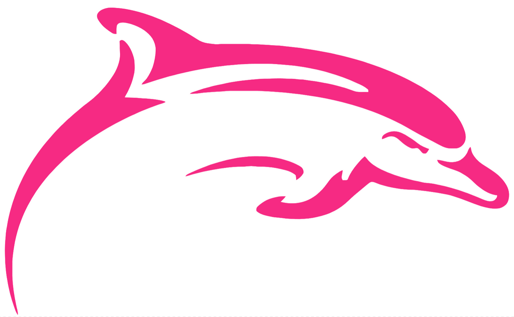 Le Moyne Dolphins HOT PINK Team Logo Premium DieCut Vinyl Decal PICK SIZE