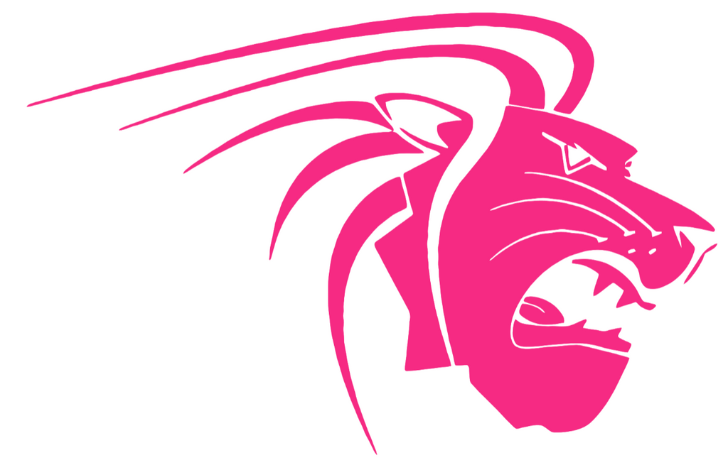 Lindenwood Lions HOT PINK Alternate Logo Premium DieCut Vinyl Decal PICK SIZE