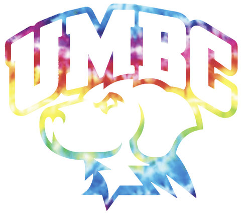 UMBC Retrievers Team Logo Crucial Catch Cancer Tie Dye Vinyl Decal PICK SIZE