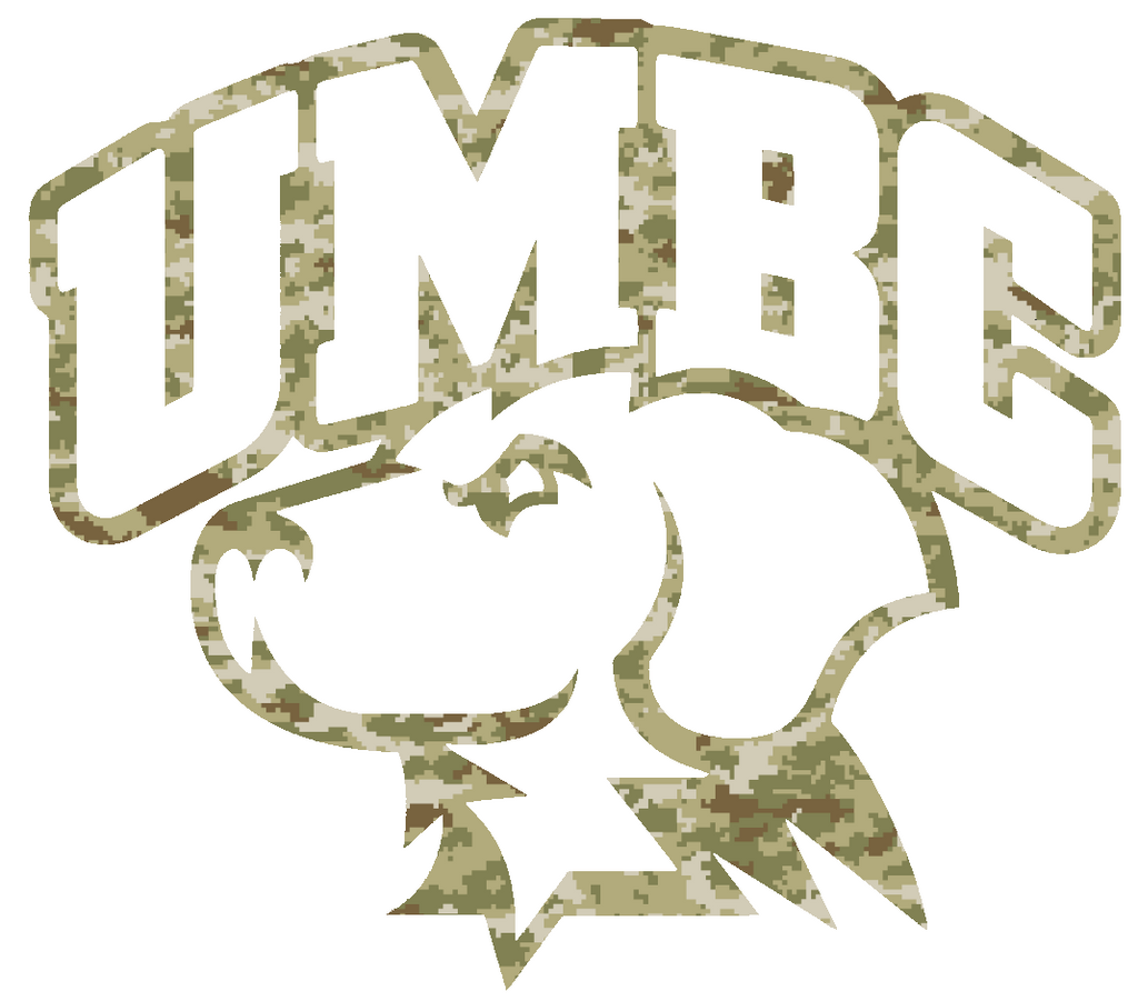 UMBC Retrievers Team Logo Salute to Service Camouflage Camo Vinyl Decal PICK SIZE