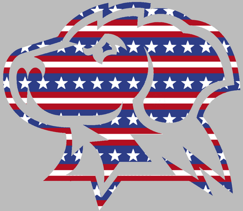 UMBC Retrievers Mascot Logo Stars & Stripes USA American Flag Vinyl Decal PICK SIZE