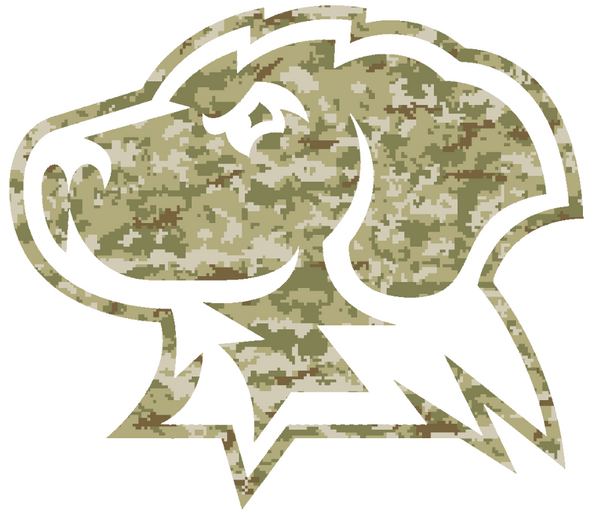 UMBC Retrievers Mascot Logo Salute to Service Camouflage Camo Vinyl Decal PICK SIZE