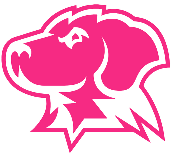 UMBC Retrievers HOT PINK Mascot Logo Premium DieCut Vinyl Decal PICK SIZE