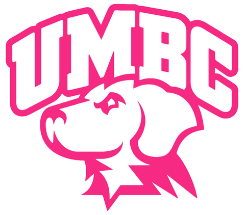 UMBC Retrievers HOT PINK Team Logo Premium DieCut Vinyl Decal PICK SIZE