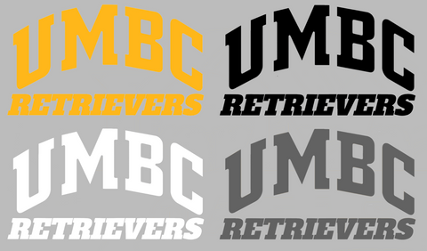 UMBC Retrievers Team Name Logo Premium DieCut Vinyl Decal PICK COLOR & SIZE