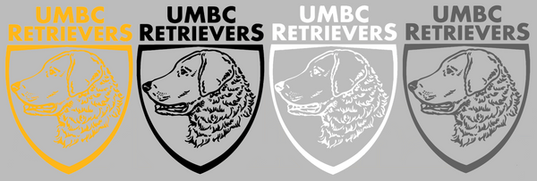 UMBC Retrievers Retro Throwback Logo Premium DieCut Vinyl Decal PICK COLOR & SIZE