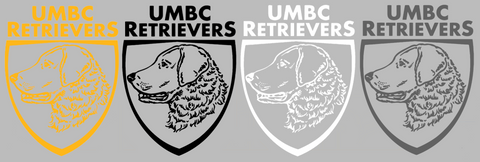 UMBC Retrievers Retro Throwback Logo Premium DieCut Vinyl Decal PICK COLOR & SIZE