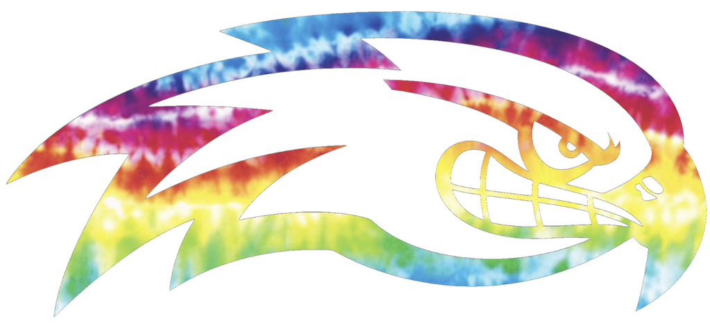 UMass Lowell River Hawks Team Logo Crucial Catch Cancer Tie Dye Vinyl Decal PICK SIZE