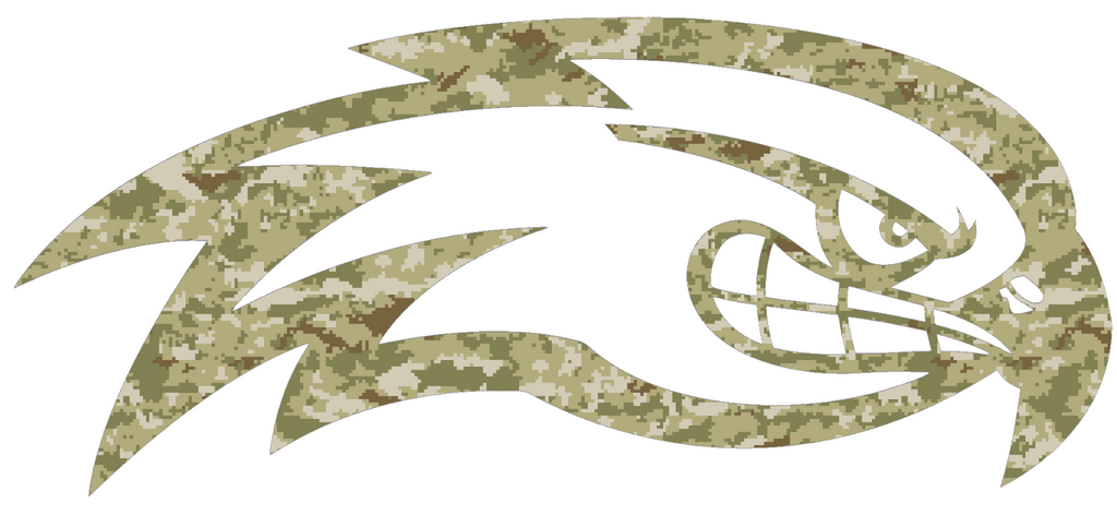 UMass Lowell River Hawks Team Logo Salute to Service Camouflage Camo Vinyl Decal PICK SIZE