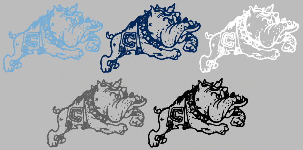 The Citadel Bulldogs Retro Throwback Logo Premium DieCut Vinyl Decal PICK COLOR & SIZE