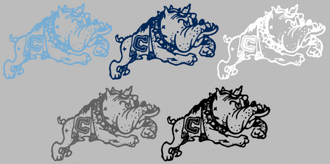 The Citadel Bulldogs Retro Throwback Logo Premium DieCut Vinyl Decal PICK COLOR & SIZE