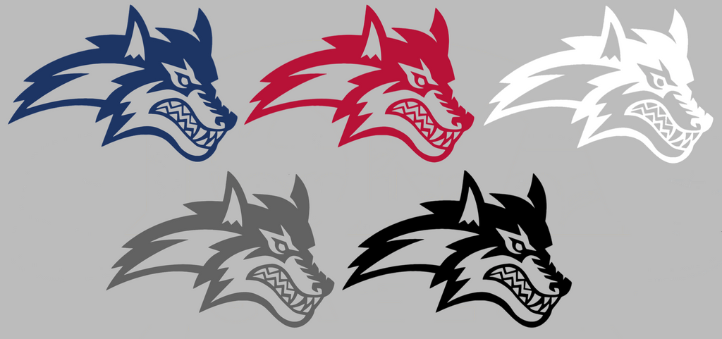 Stonybrook Seawolves Retro Throwback Logo Premium DieCut Vinyl Decal PICK COLOR & SIZE