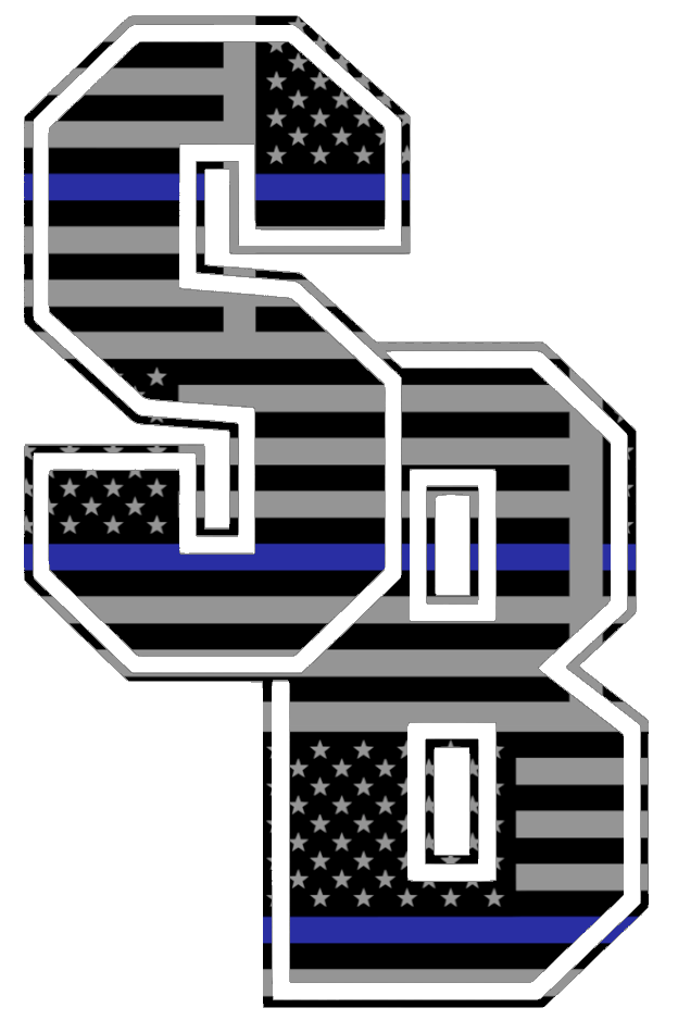 Stonybrook Seawolves Team Logo Thin Blue Line American Flag Premium DieCut Vinyl Decal PICK SIZE