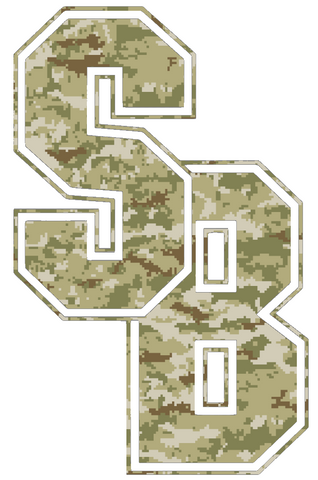 Stonybrook Seawolves Team Logo Salute to Service Camouflage Camo Vinyl Decal PICK SIZE