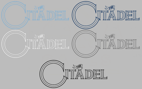 The Citadel Bulldogs Retro Throwback Logo Premium DieCut Vinyl Decal PICK COLOR & SIZE