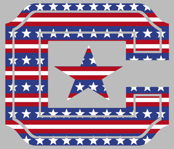The Citadel Bulldogs Team Logo Stars & Stripes USA American Flag Vinyl Decal PICK SIZE