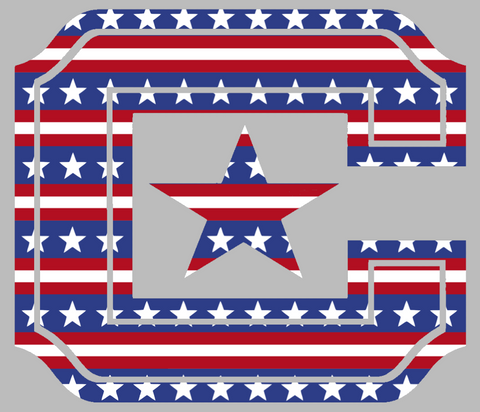 The Citadel Bulldogs Team Logo Stars & Stripes USA American Flag Vinyl Decal PICK SIZE