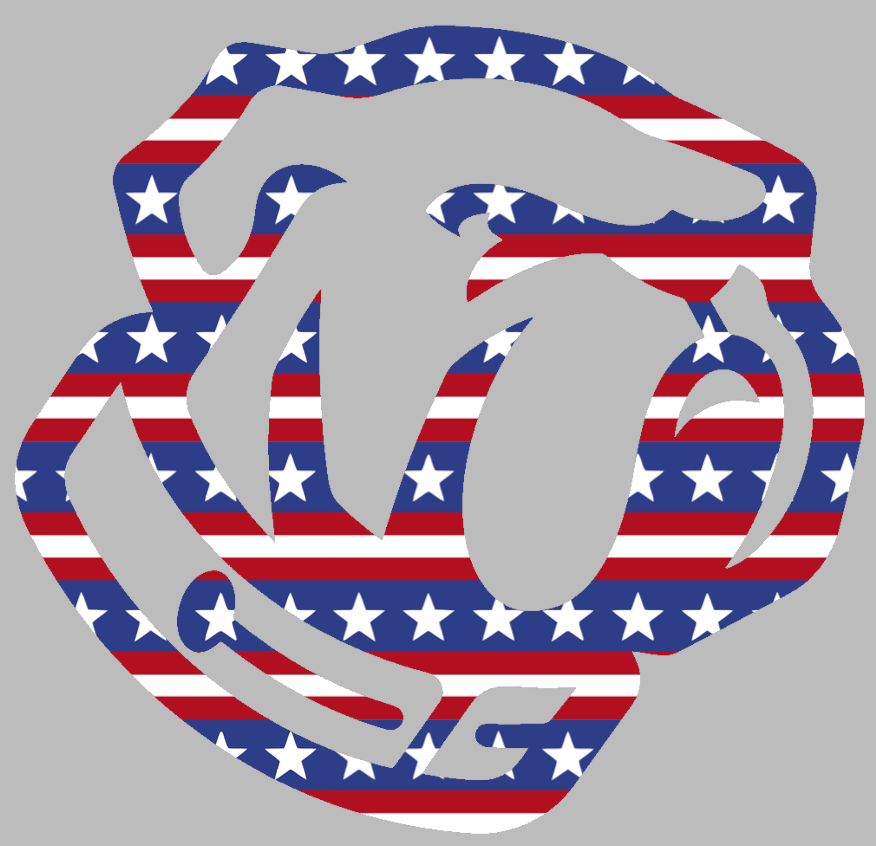 The Citadel Bulldogs Mascot Logo Stars & Stripes USA American Flag Vinyl Decal PICK SIZE