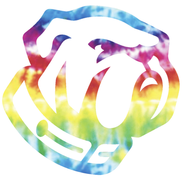 The Citadel Bulldogs Mascot Logo Crucial Catch Cancer Tie Dye Vinyl Decal PICK SIZE