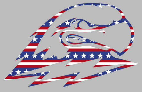 Southern Utah Thunderbirds Team Logo Stars & Stripes USA American Flag Vinyl Decal PICK SIZE