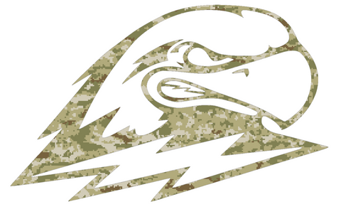 Southern Utah Thunderbirds Team Logo Salute to Service Camouflage Camo Vinyl Decal PICK SIZE