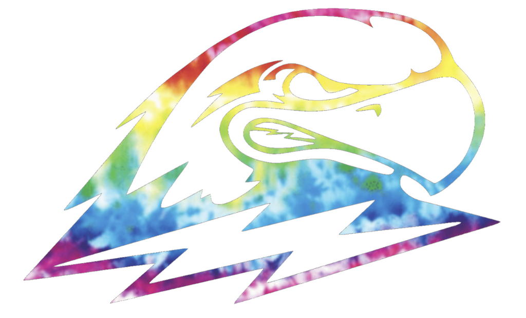Southern Utah Thunderbirds Team Logo Crucial Catch Cancer Tie Dye Vinyl Decal PICK SIZE