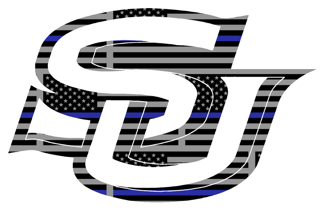 Southern Jaguars Team Logo Thin Blue Line American Flag Premium DieCut Vinyl Decal PICK SIZE