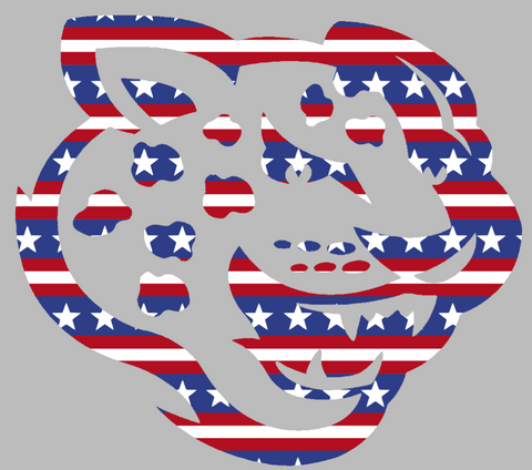 Southern Jaguars Mascot Logo Stars & Stripes USA American Flag Vinyl Decal PICK SIZE