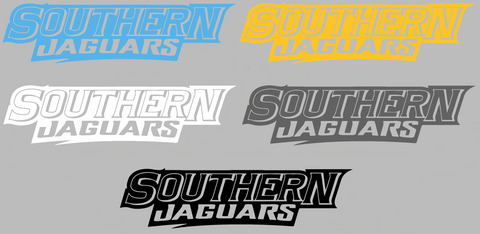 Southern Jaguars Team Name Logo Premium DieCut Vinyl Decal PICK COLOR & SIZE