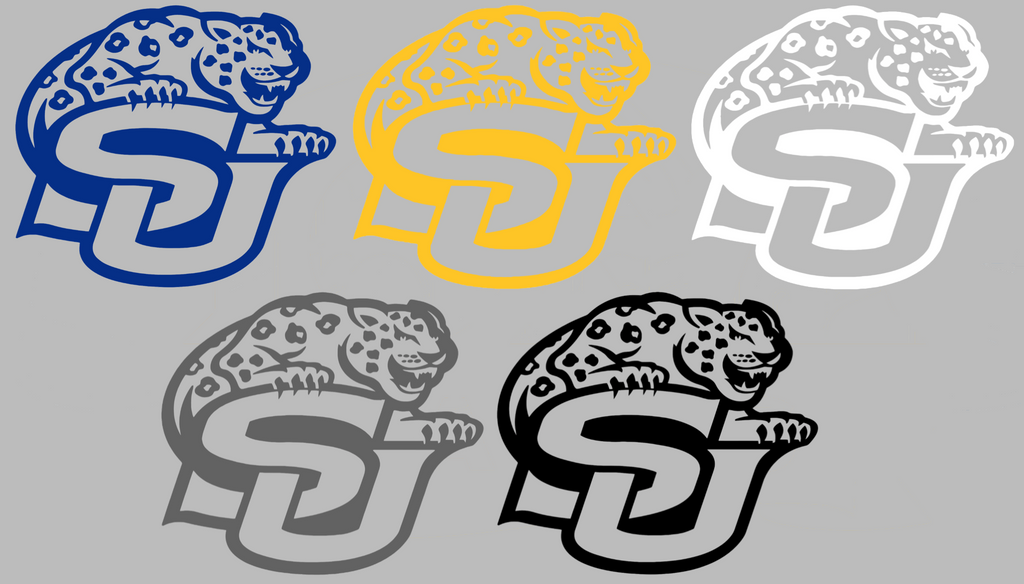 Southern Jaguars Retro Throwbakc Logo Premium DieCut Vinyl Decal PICK COLOR & SIZE