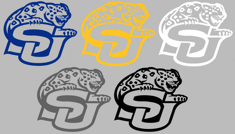 Southern Jaguars Retro Throwbakc Logo Premium DieCut Vinyl Decal PICK COLOR & SIZE
