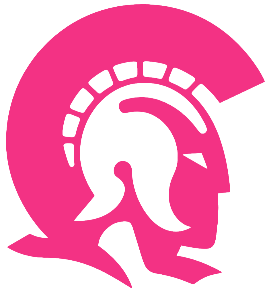 Little Rock Trojans HOT PINK Team Logo Premium DieCut Vinyl Decal PICK SIZE