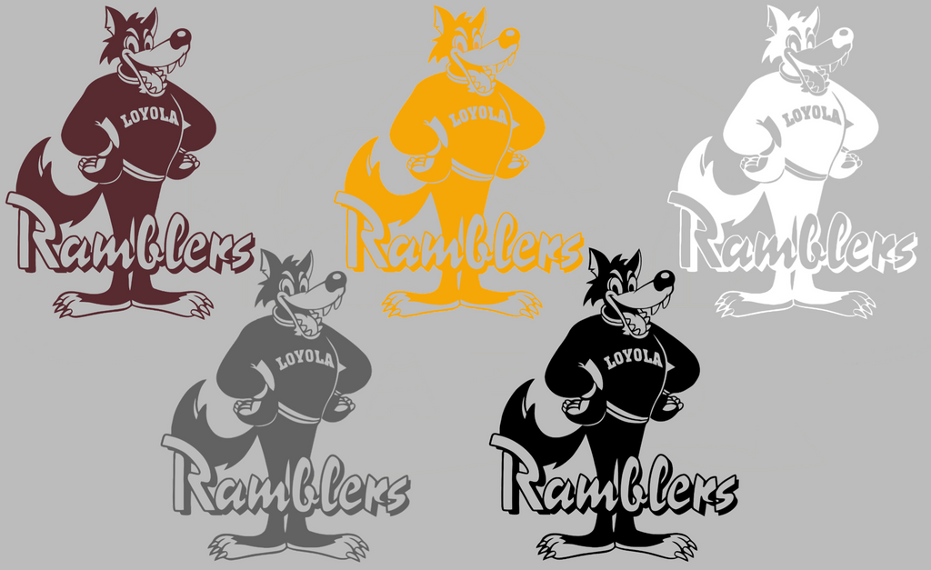 Loyola Chicago Ramblers Retro Throwback Logo Premium DieCut Vinyl Decal PICK COLOR & SIZE