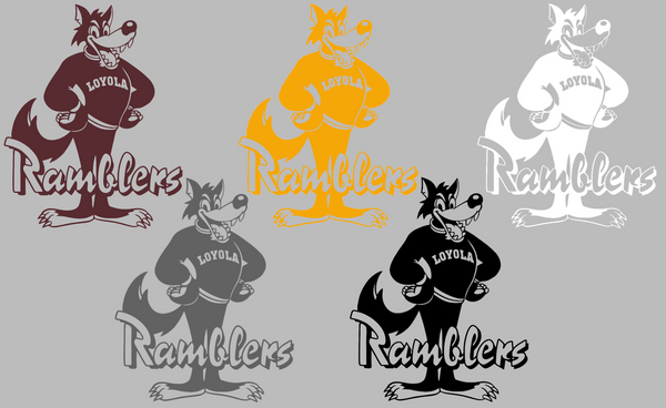 Loyola Chicago Ramblers Retro Throwback Logo Premium DieCut Vinyl Decal PICK COLOR & SIZE